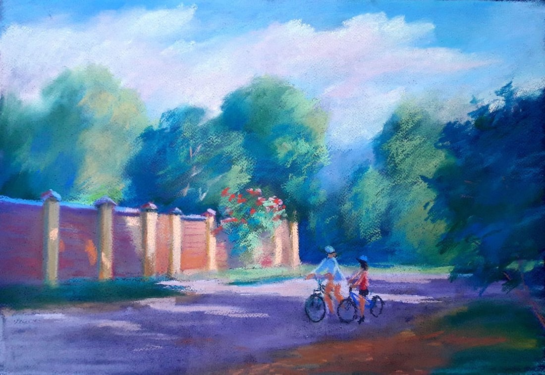 Pastel painting Summer day Serdyuk Boris Petrovich: NoSERB 619 *** ABOUT THIS PAINTING *** * TITLE: "Summer day" * ARTISTS: Serdyuk Boris Petrovich * SIZE: 35x50 cm/'13.77x19.68 inches' * MEDIUM: pastel, paper * HAND PAINTED: Original painting from our