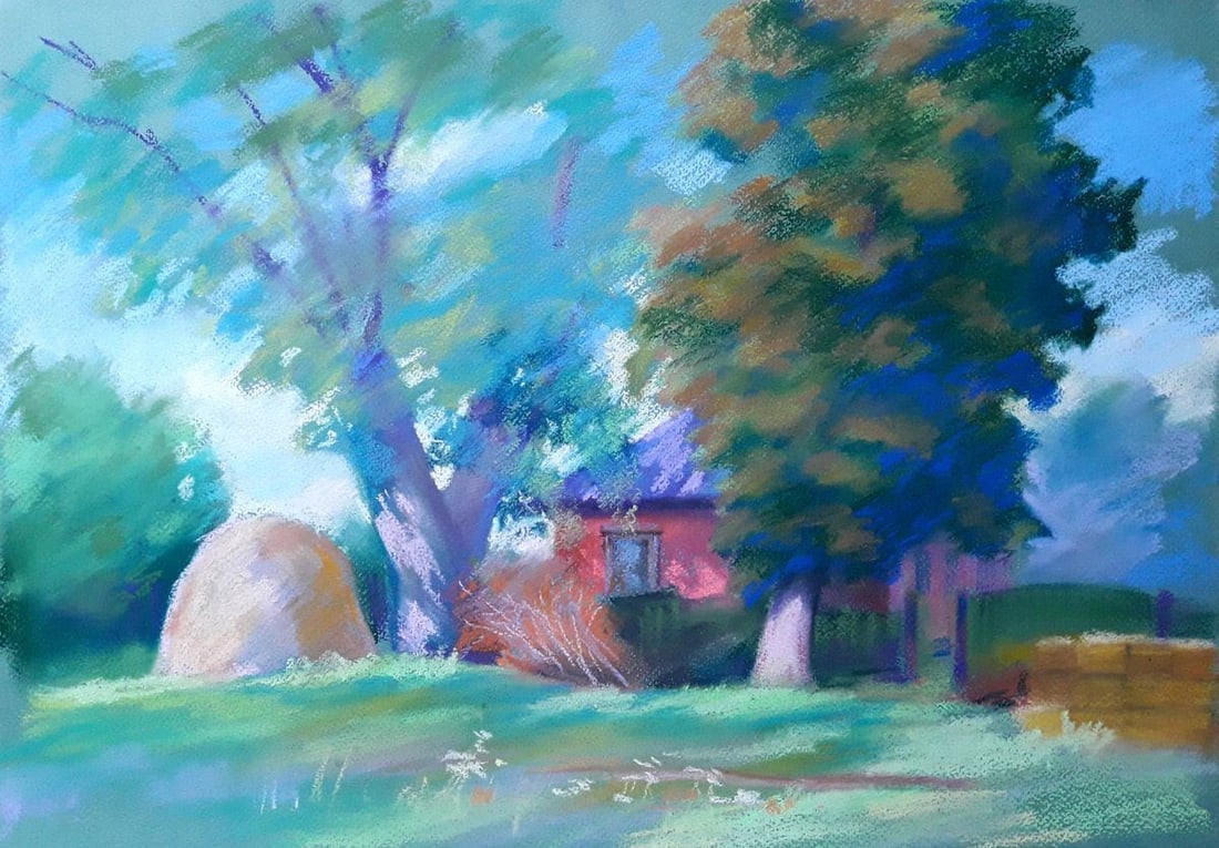 Pastel painting Sun glare Serdyuk Boris Petrovich: NoSERB 625 *** ABOUT THIS PAINTING *** * TITLE: "Sun glare" * ARTISTS: Serdyuk Boris Petrovich * SIZE: 35x50 cm/'13.77x19.68 inches' * MEDIUM: pastel, paper * HAND PAINTED: Original painting from our 