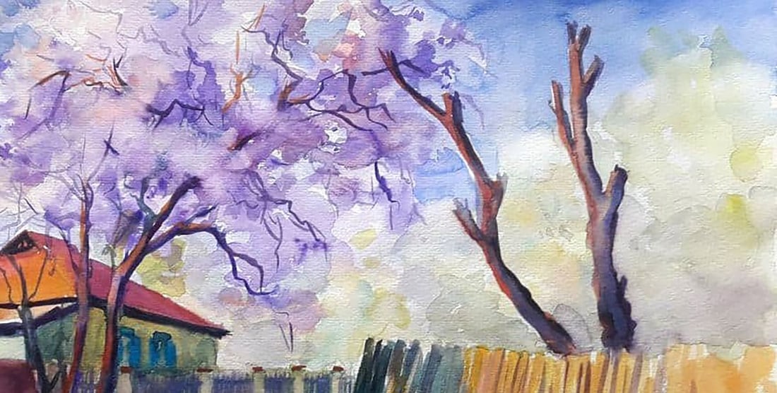 Watercolor painting Spring motif Serdyuk Boris Petrovich - 3