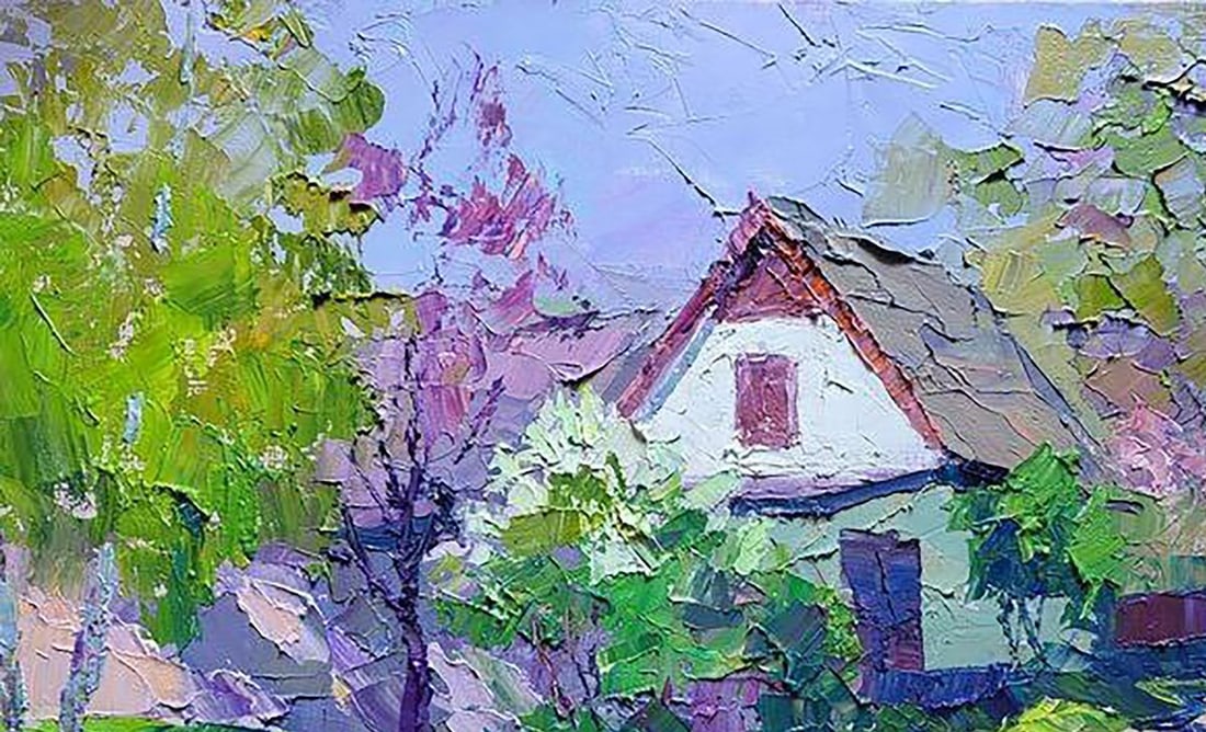 Oil painting White lilac bush Serdyuk Boris Petrovich - 2
