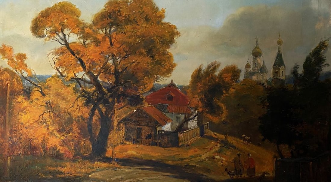 Oil painting Evening call Litvinov Oleg Arkad'yevich: NoLitv 414 *** ABOUT THIS PAINTING *** * TITLE: "Evening call" * ARTISTS: Litvinov Oleg Arkad'yevich * SIZE: 80x48 cm/'31.49x18.89 inches' * MEDIUM: oil, canvas * HAND PAINTED: Original painting from