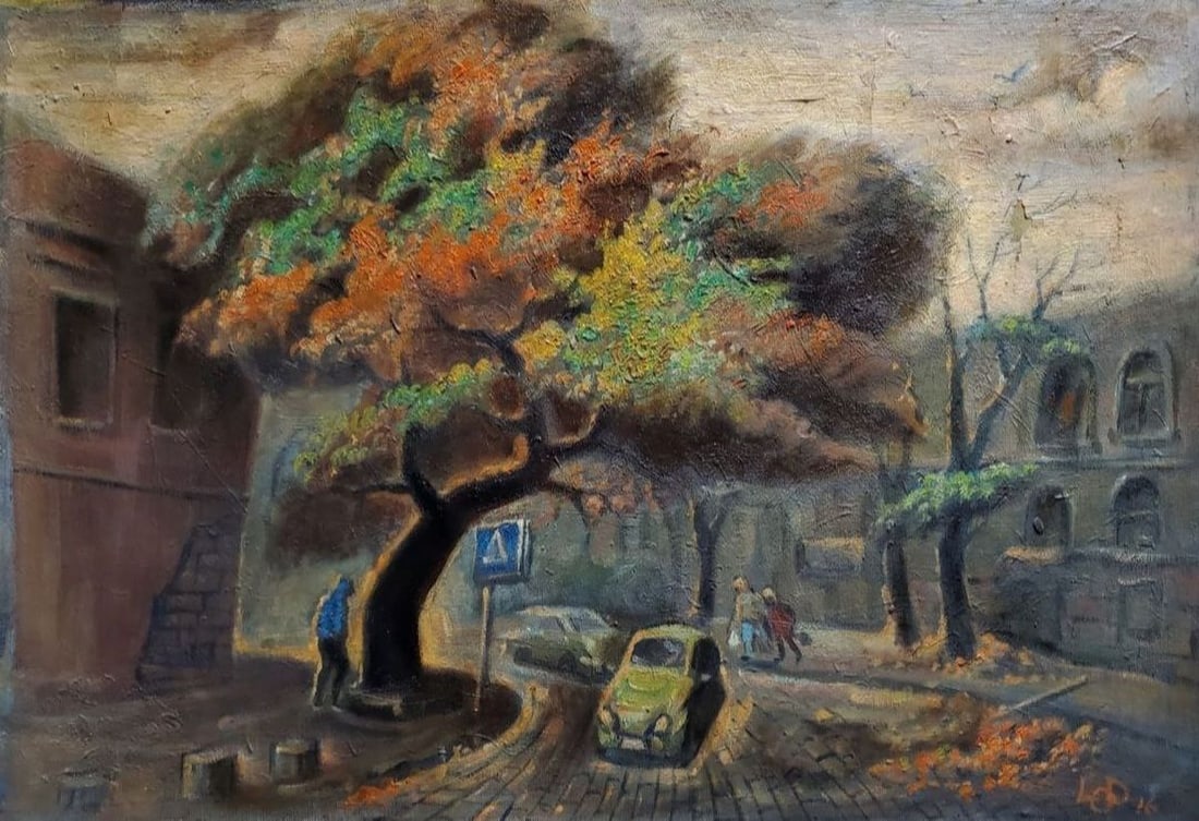 Oil painting Autumn in Odessa Litvinov Daniil Olegovich: NoLitv 1054 *** ABOUT THIS PAINTING *** * TITLE: "Autumn in Odessa" * ARTISTS: Litvinov Daniil Olegovich * SIZE: 51x35 cm/' 20.07x13.77 inches' * MEDIUM: oil, Chipboard * HAND PAINTED: Original