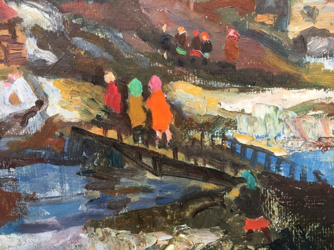 April in the village oil painting Pavel Leontievich Porotnikov - 5