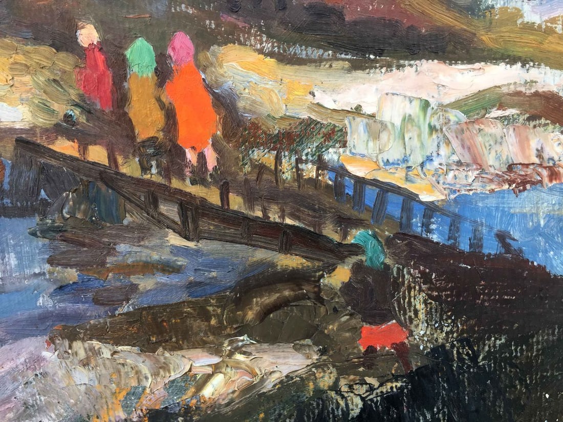 April in the village oil painting Pavel Leontievich Porotnikov - 8