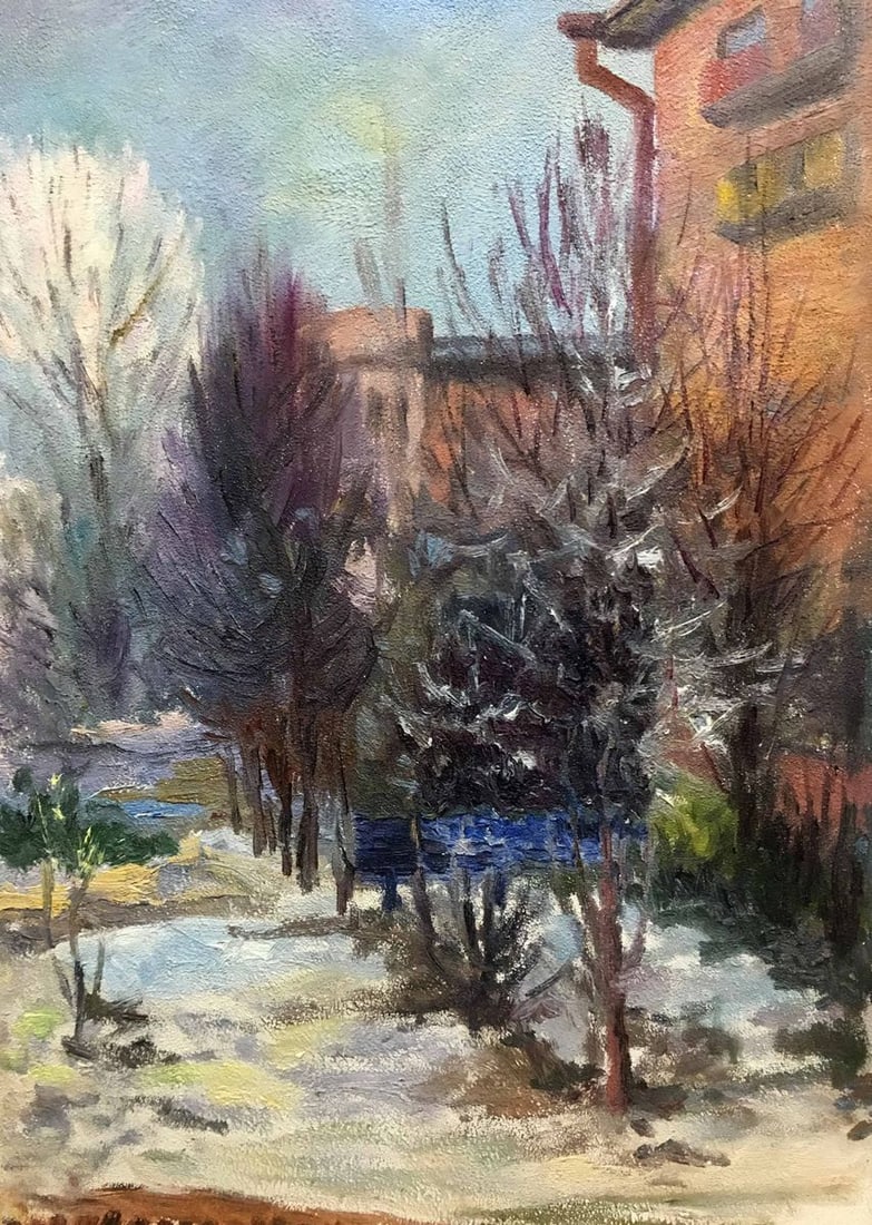 High-rise buildings oil painting Psunenko - 2