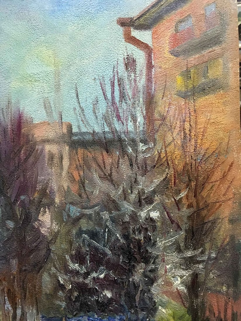 High-rise buildings oil painting Psunenko - 4