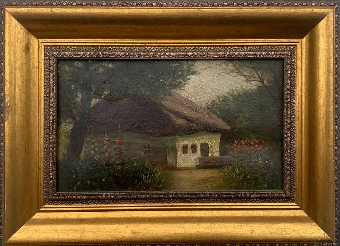 Oil painting Lonely house Vzheshch Yevhen Ksaveriyovych: No1590 *** ABOUT THIS PAINTING *** * TITLE: "Lonely house" * ARTISTS: Vzheshch Yevhen Ksaveriyovych * SIZE: 25x38 cm/'9.84x14.96 inches' * MEDIUM: oil, cardboard * HAND PAINTED: Original painting