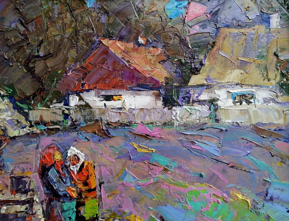 Oil painting At the well Kalenyuk Alex - 3