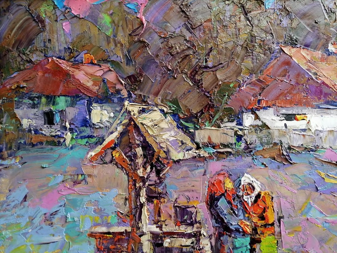 Oil painting At the well Kalenyuk Alex - 4