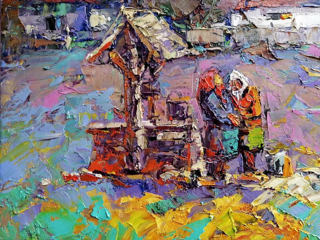 Oil painting At the well Kalenyuk Alex - 5