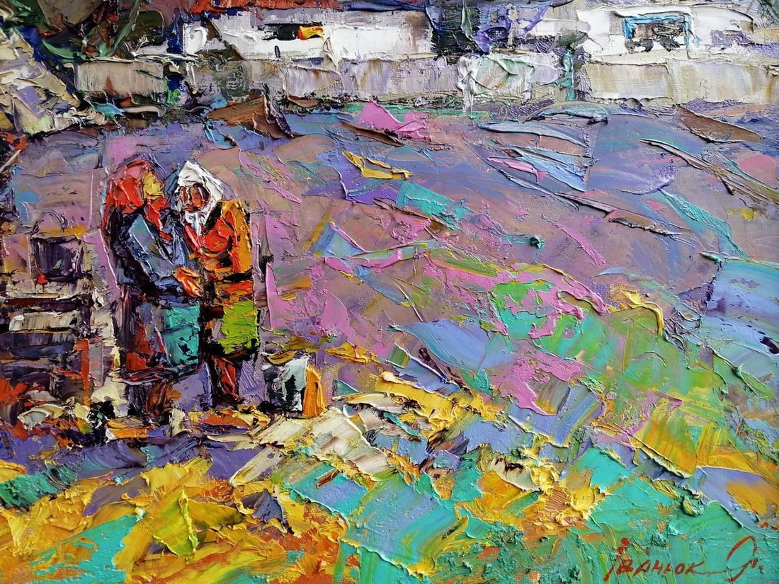 Oil painting At the well Kalenyuk Alex - 6