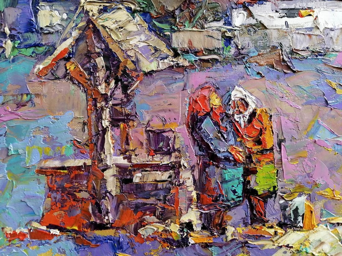 Oil painting At the well Kalenyuk Alex - 7