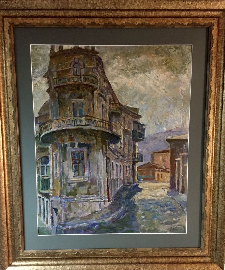 Oil painting Outska street Kropko Alexander Petrovich: NoBag 32 *** ABOUT THIS PAINTING *** * TITLE: "Outska street" * ARTISTS: Kropko Alexander Petrovich * SIZE: 60x49 cm/'23.62x19.29 inches' * MEDIUM: oil, cardboard * HAND PAINTED: Original painting fro