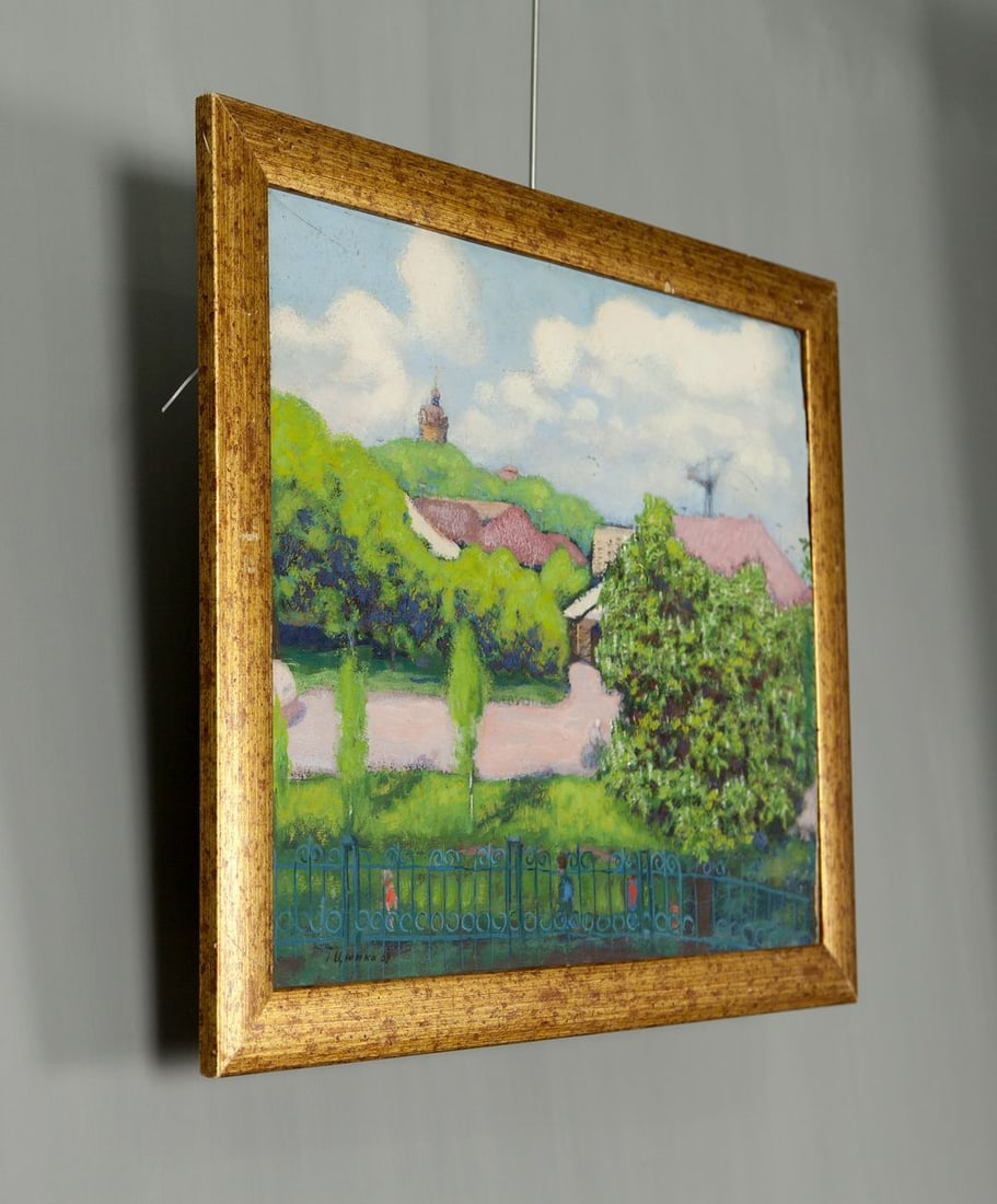 Oil Painting Summer Landscape in the Village - 3