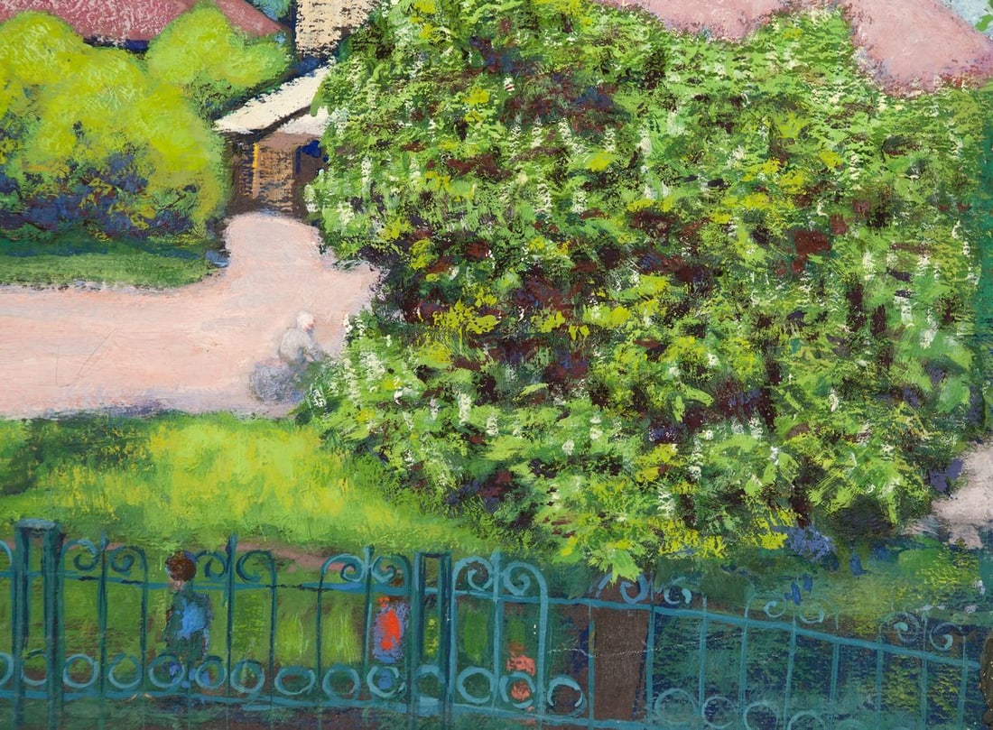 Oil Painting Summer Landscape in the Village - 4