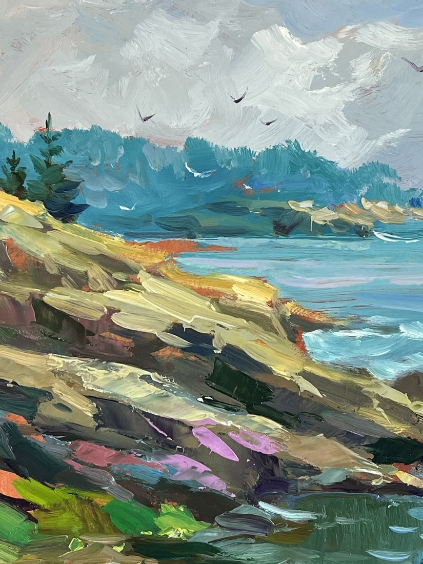 Oil painting The Boat Floats into The Sea Yuriy Suprunchuk - 6