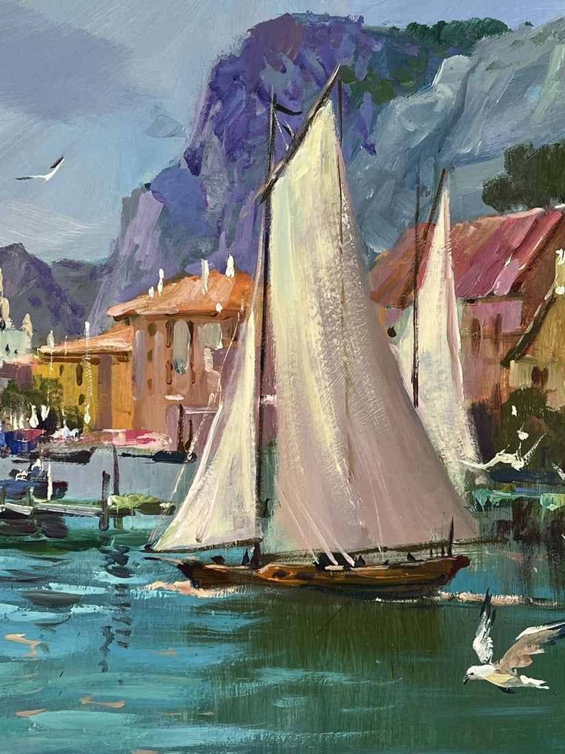 Oil painting Pier in Front of the City Yuriy Suprunchuk - 10