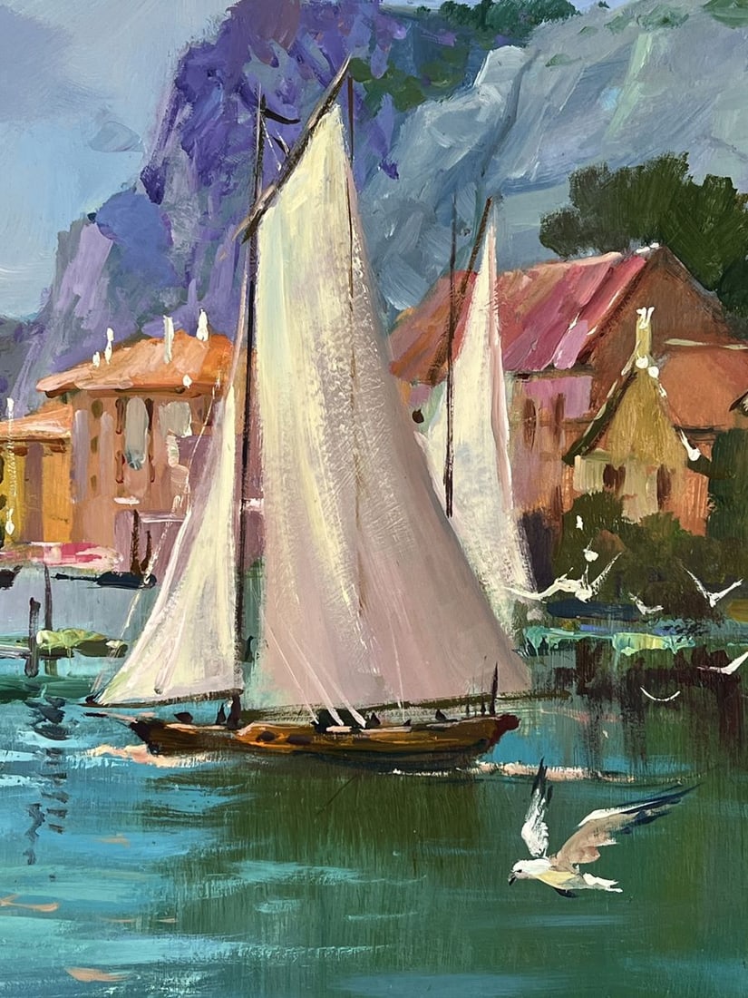 Oil painting Pier in Front of the City Yuriy Suprunchuk - 11
