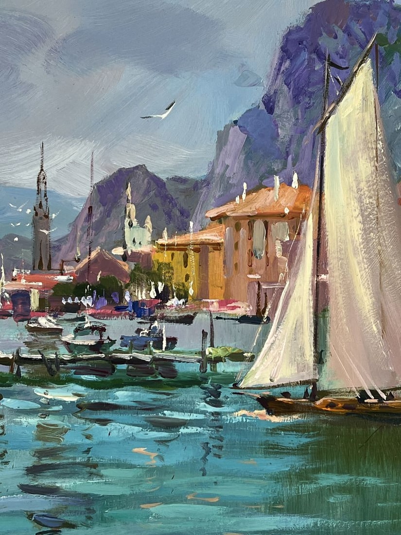Oil painting Pier in Front of the City Yuriy Suprunchuk - 8