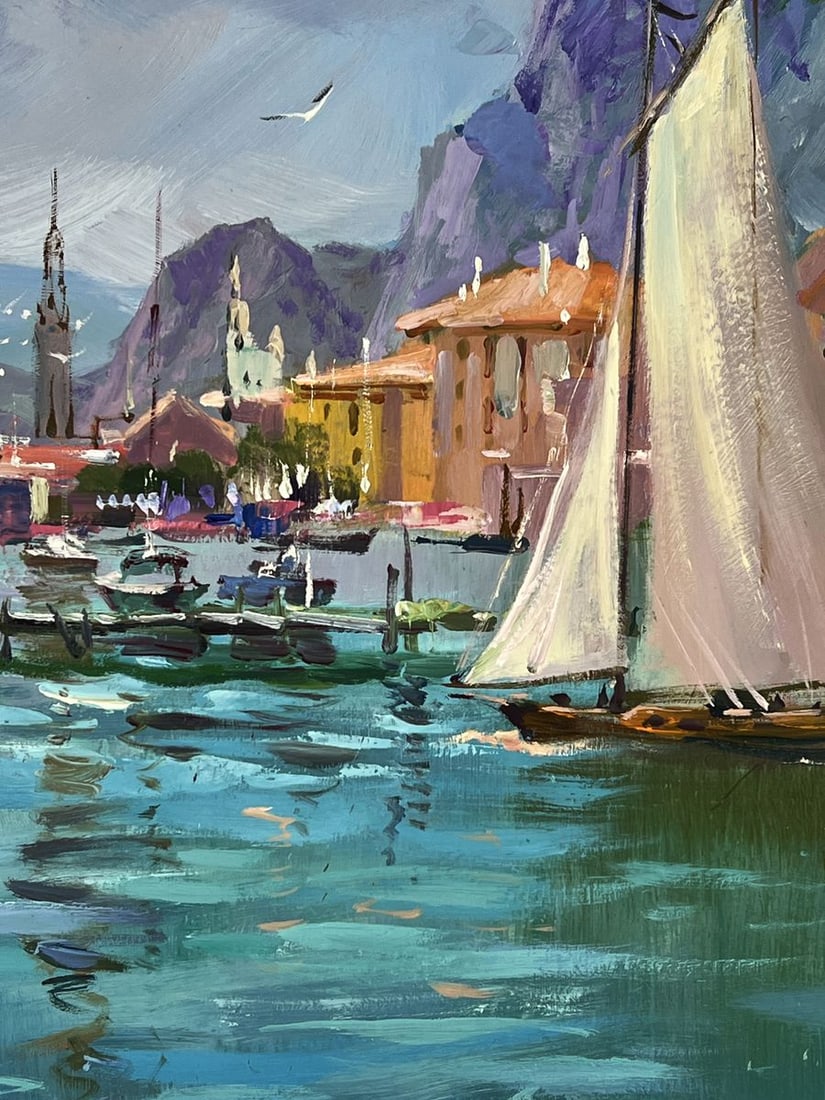 Oil painting Pier in Front of the City Yuriy Suprunchuk - 9