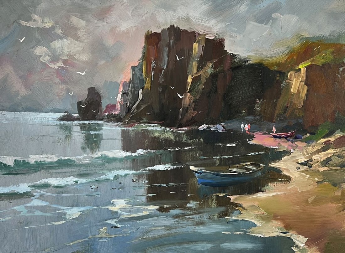 Oil painting People on the Lonely Shore Yuriy Suprunchuk - 5