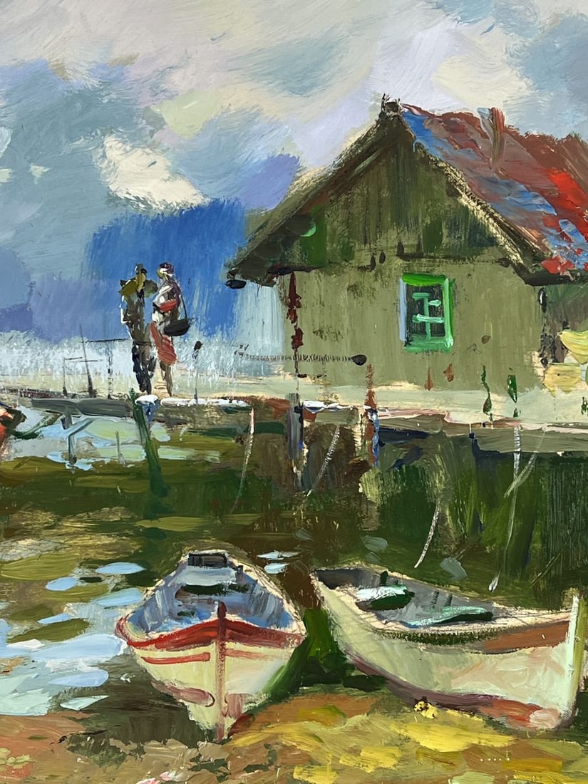 Oil painting House at the Sea Pier Yuriy Suprunchuk - 10