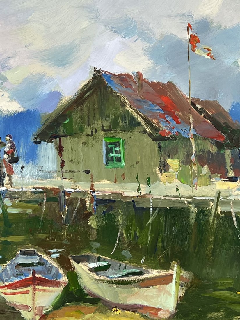 Oil painting House at the Sea Pier Yuriy Suprunchuk - 11
