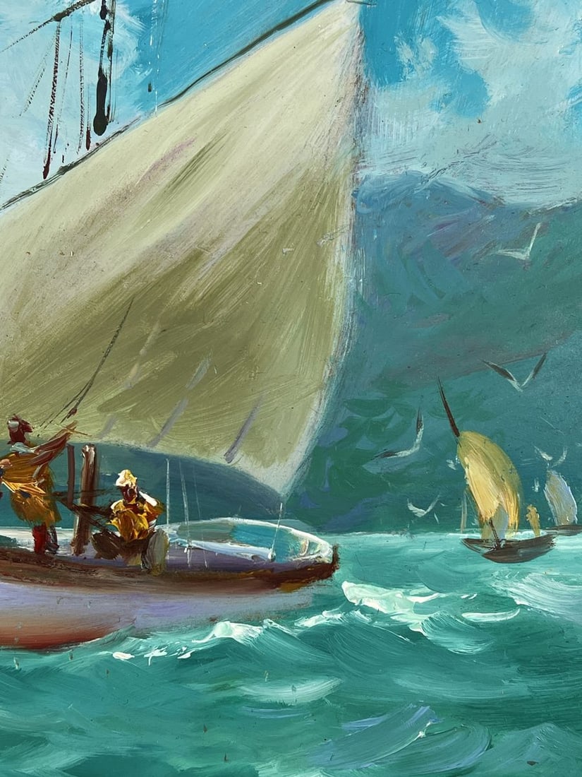 Oil painting Wind Sails at Sea Yuriy Suprunchuk - 11