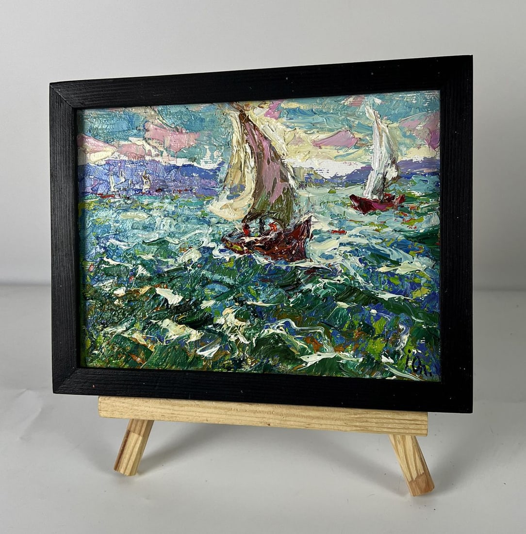 Oil painting Early morning at sea Oleksiy Ivanyuk - 4