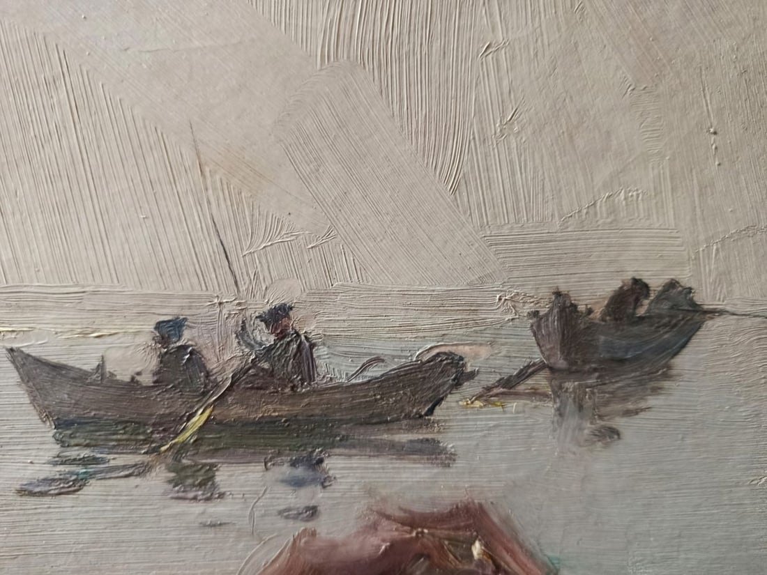 Oil painting The boats set sail to sea Petr Kolomoytsev - 5