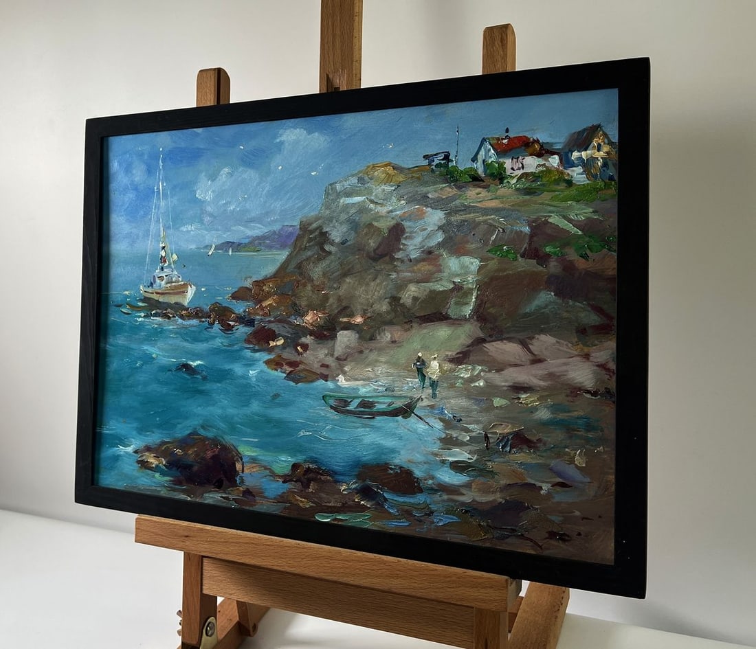 Oil painting Shore with a boat Yuriy Suprunchuk - 3