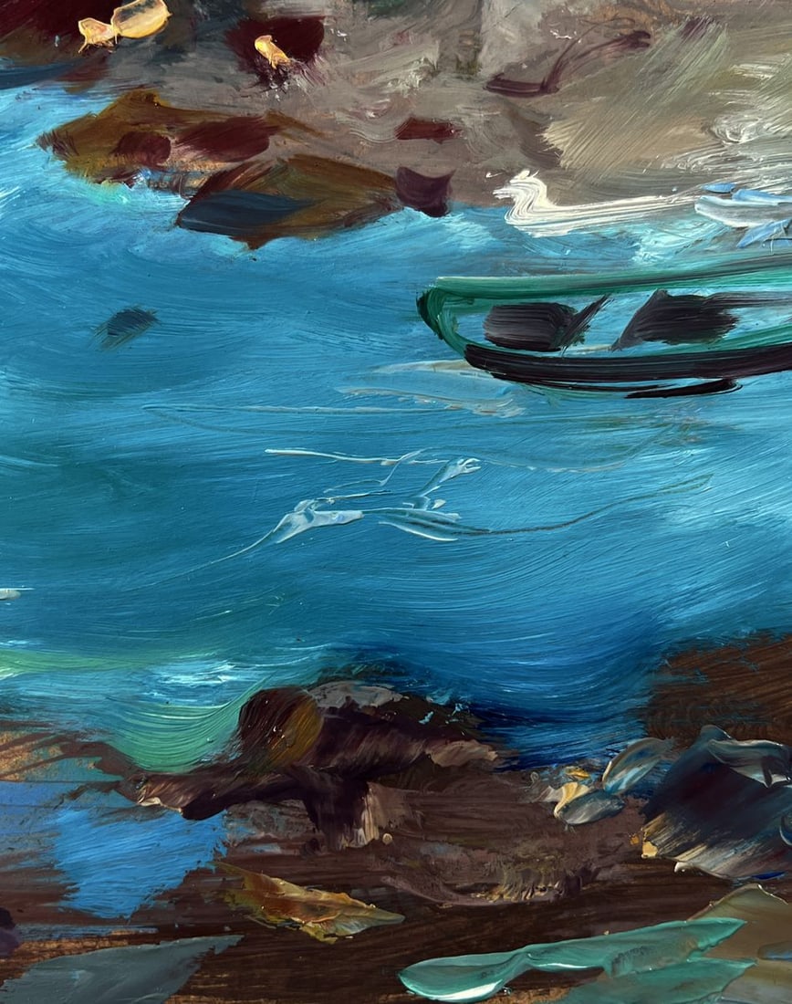 Oil painting Shore with a boat Yuriy Suprunchuk - 9