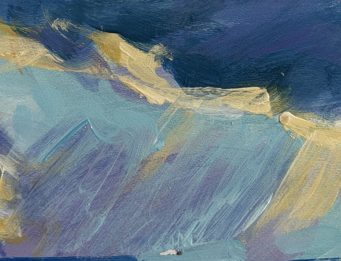 Acrylic painting Sun rays through the clouds Mykhailo Patskan - 8