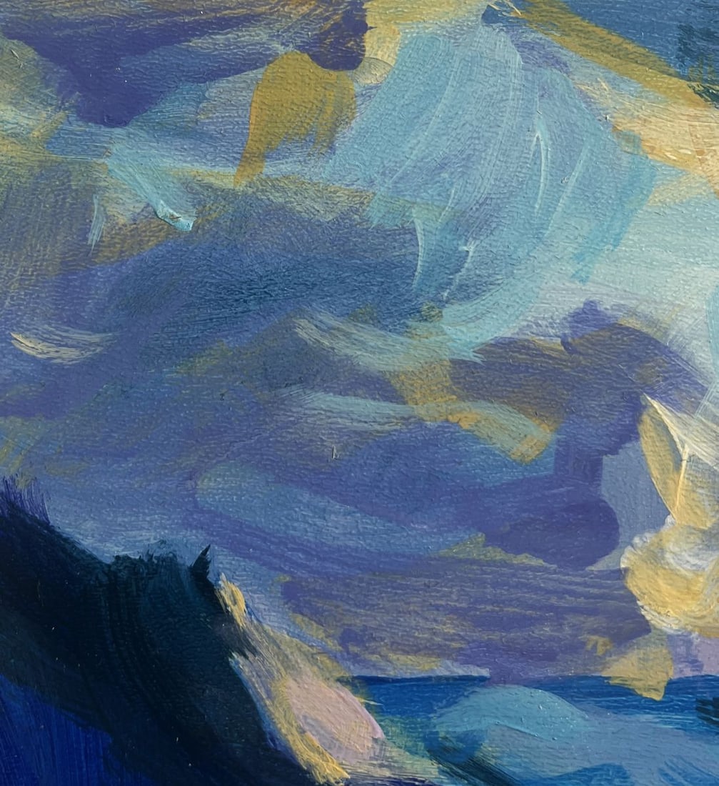 Acrylic painting Sun rays through the clouds Mykhailo Patskan - 9