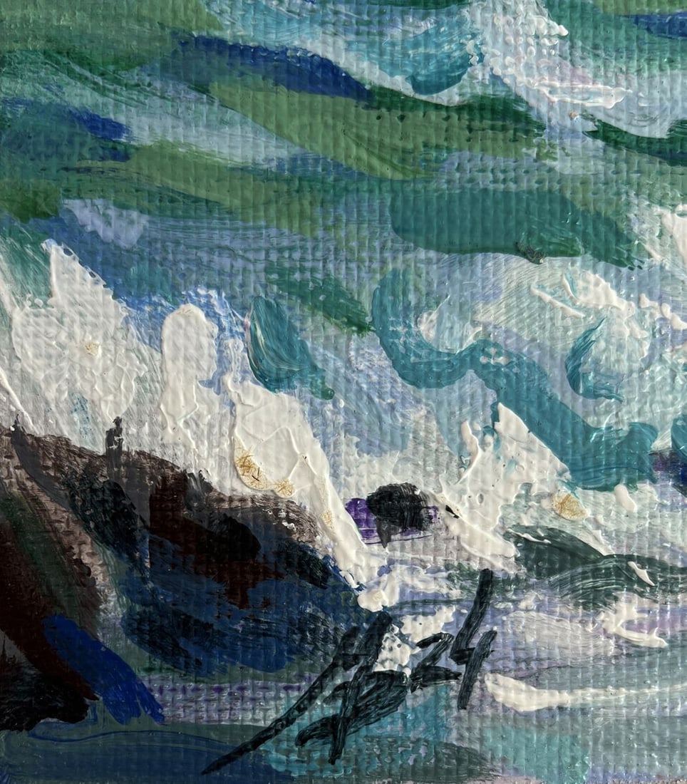 Acrylic painting Evening breeze over the sea Mykhailo Patskan - 3