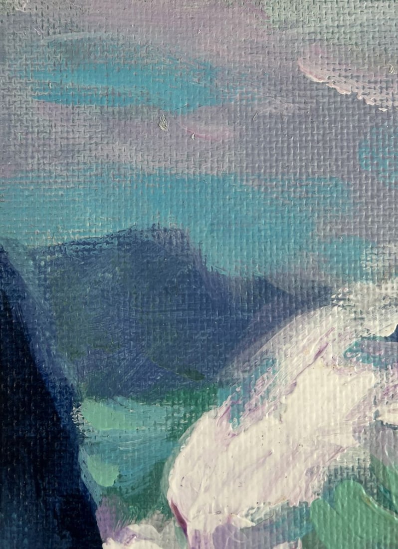 Acrylic painting Raging sea waves Mykhailo Patskan - 8