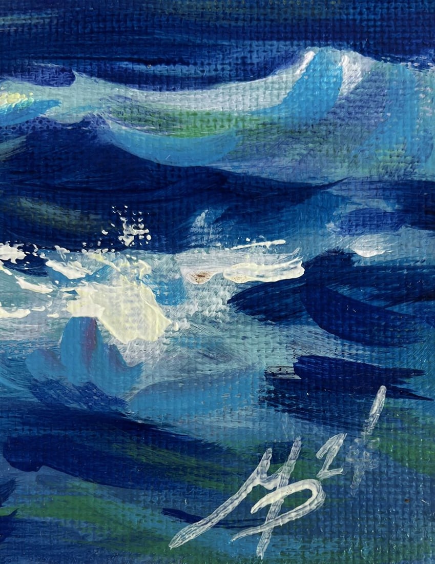Acrylic painting The sound of sea waves Mykhailo Patskan - 3
