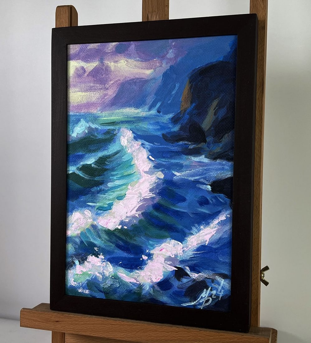 Acrylic painting Evening breeze on the sea Mykhailo Patskan - 5