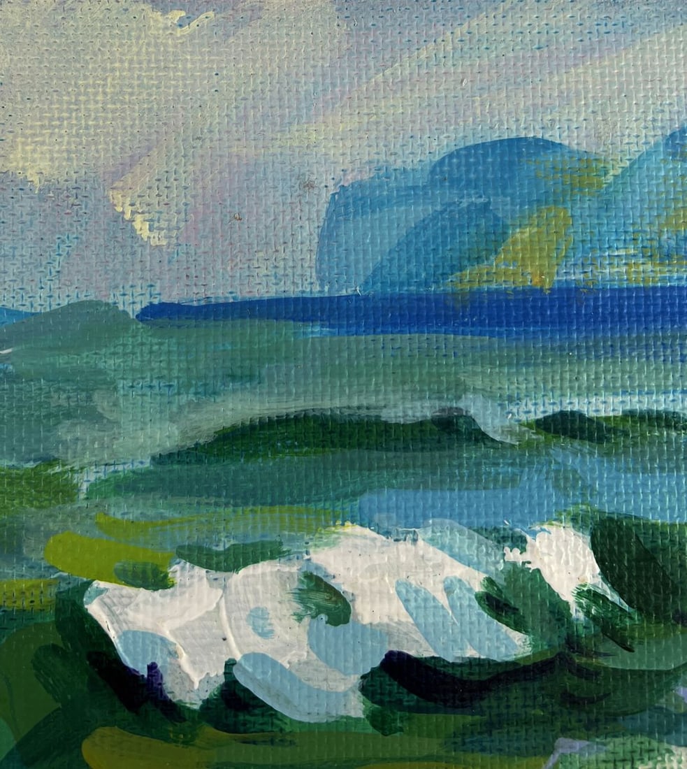 Acrylic painting Stormy waves Mykhailo Patskan - 9