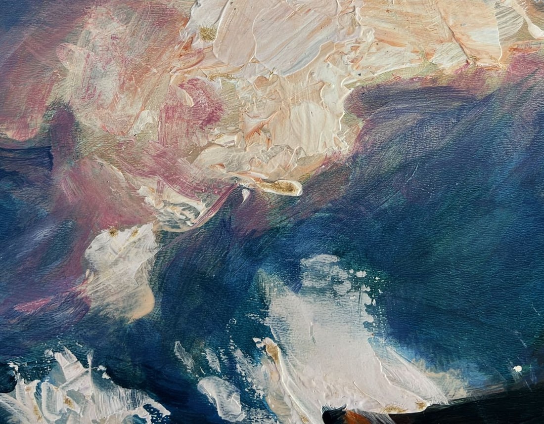 Acrylic painting Fighting the waves Mykhailo Patskan - 8