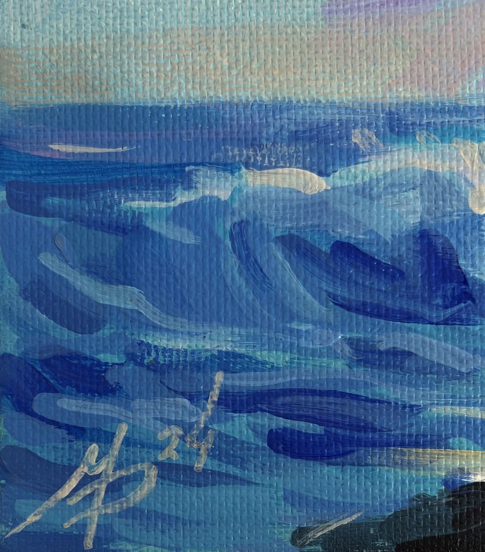 Acrylic painting Great water element Mykhailo Patskan - 3