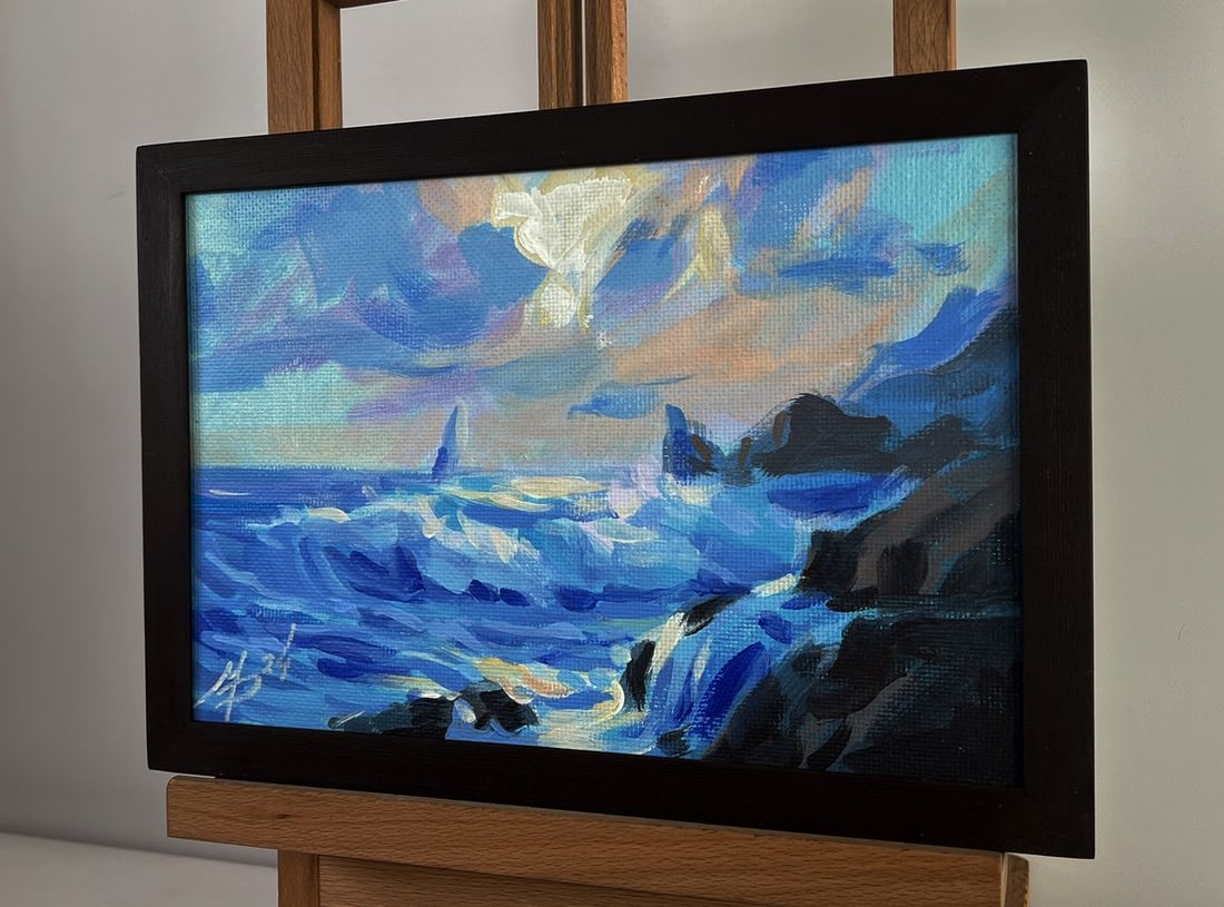 Acrylic painting Great water element Mykhailo Patskan - 5