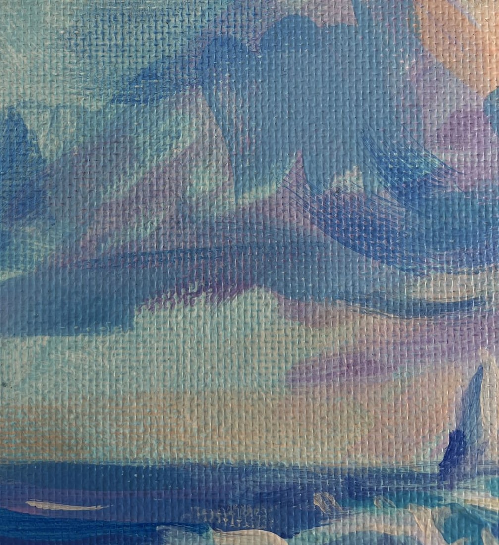 Acrylic painting Great water element Mykhailo Patskan - 9