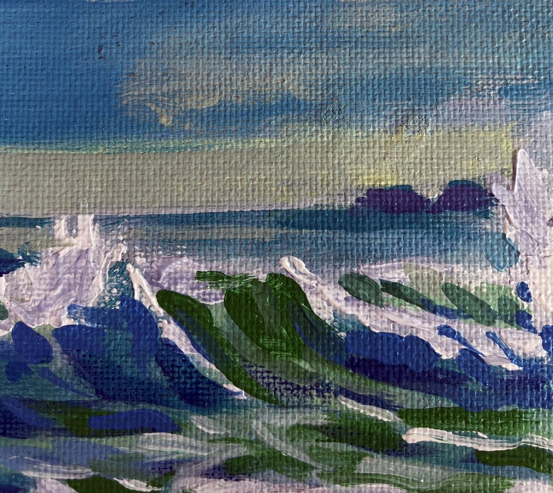 Acrylic painting The sound of sea waves Mykhailo Patskan - 8