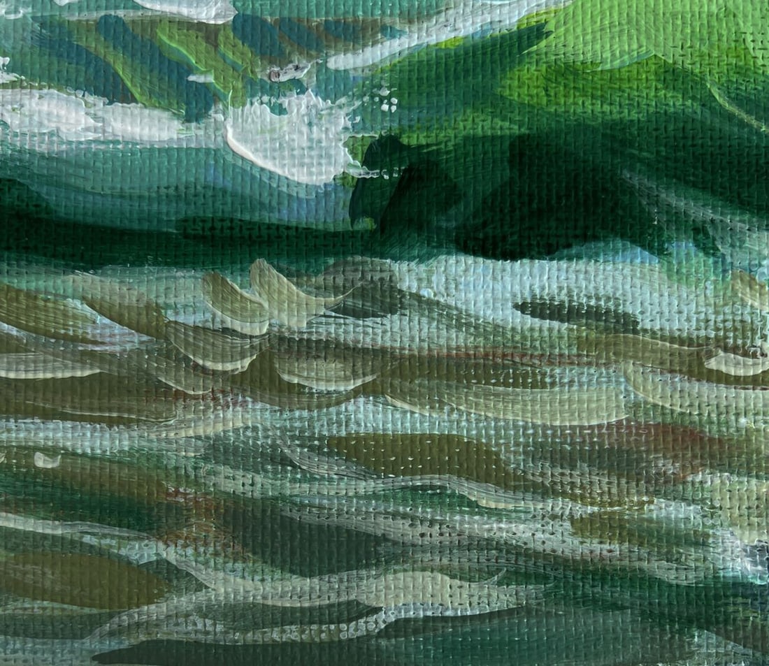 Acrylic painting Yachts are sailing in the sea Mykhailo Patskan - 10