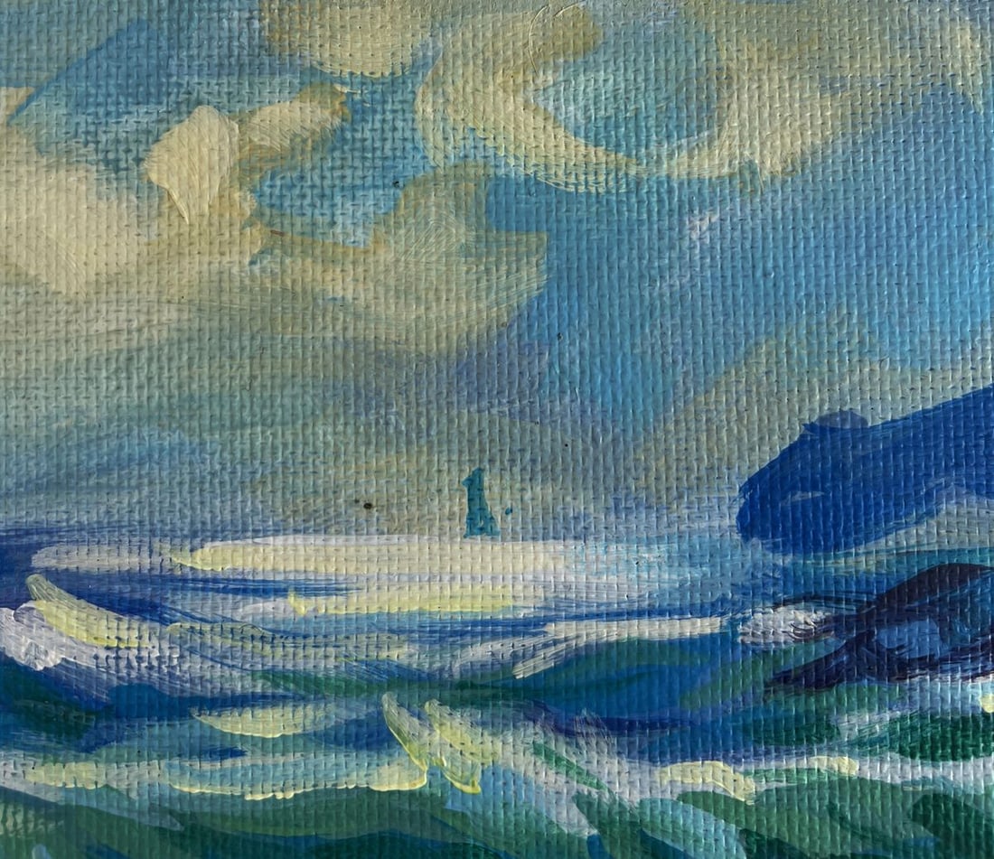 Acrylic painting A sea storm is beginning Mykhailo Patskan - 8