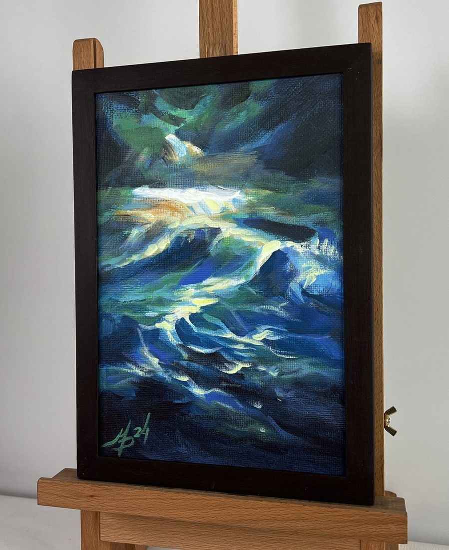 Acrylic painting Light in the darkness Mykhailo Patskan - 5
