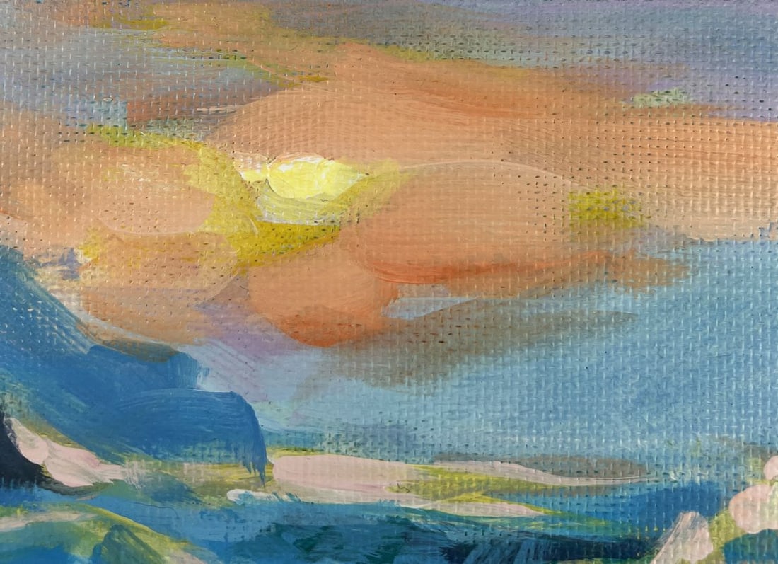 Acrylic painting Gentle waves at sunset Mykhailo Patskan - 8