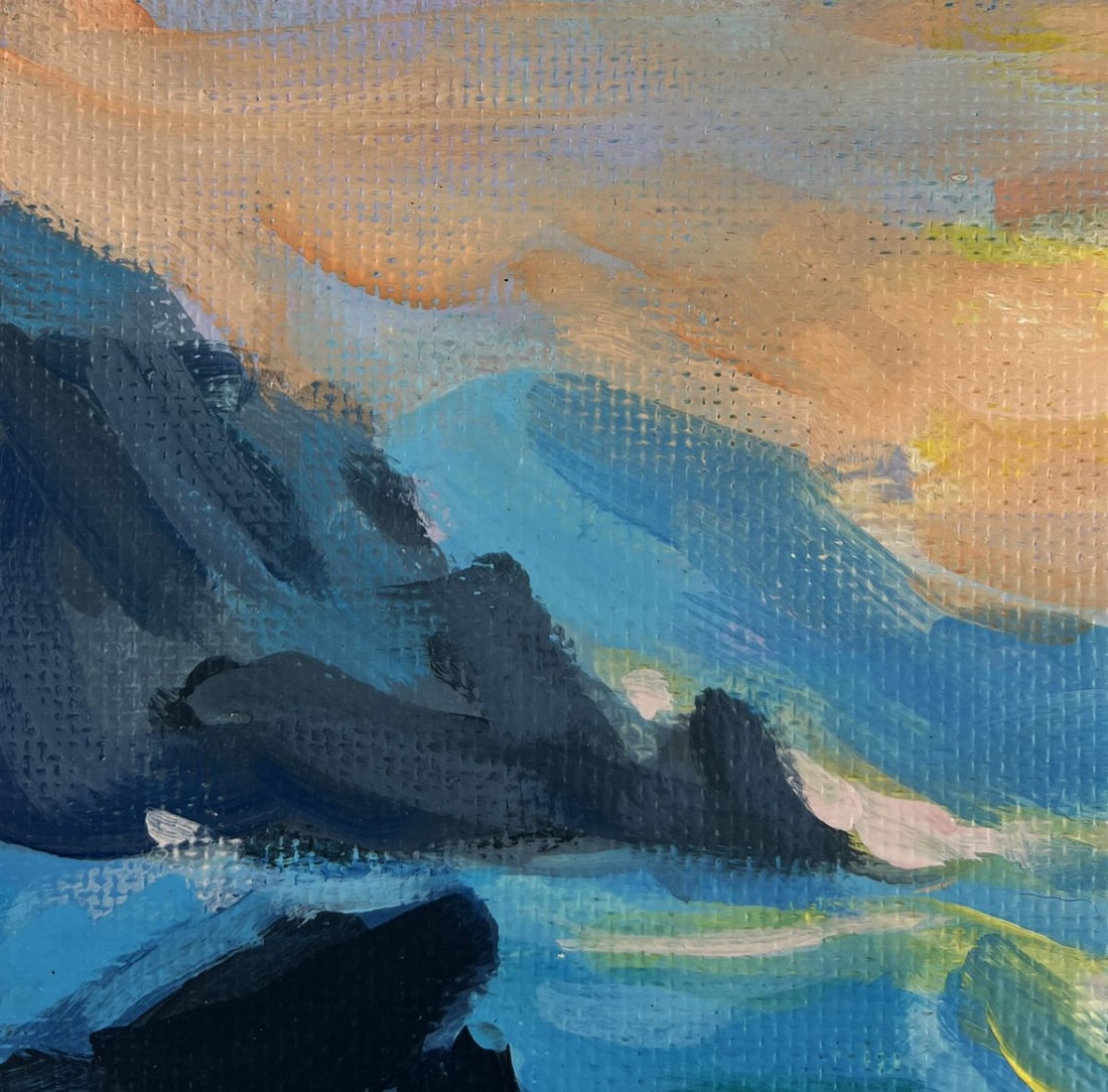 Acrylic painting Gentle waves at sunset Mykhailo Patskan - 9