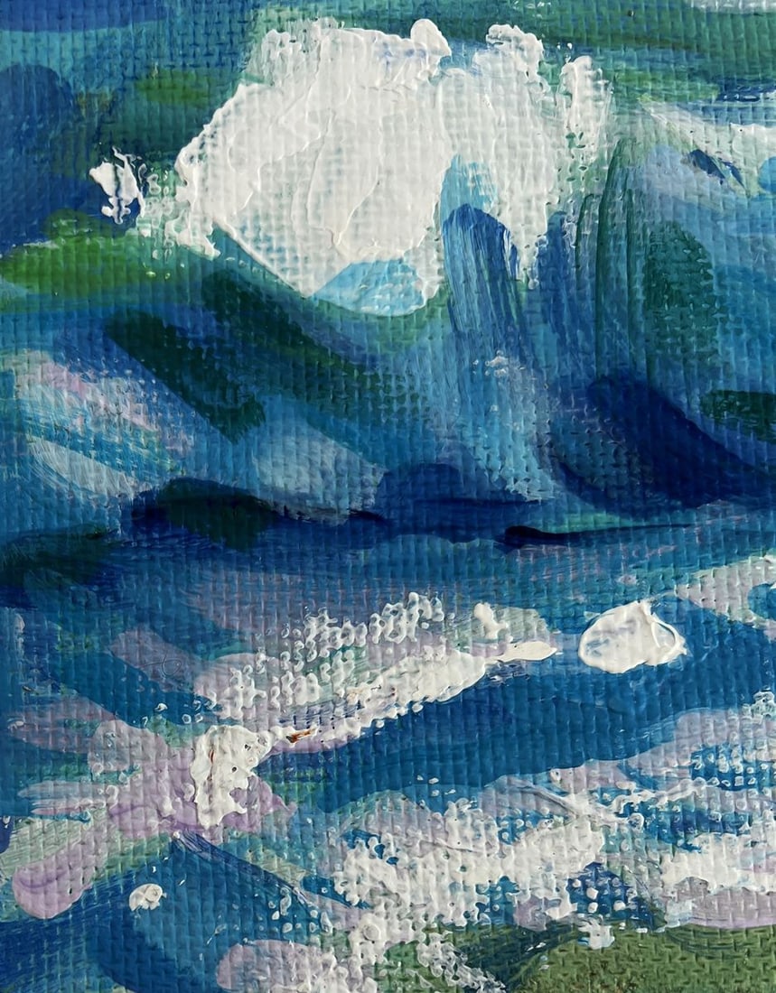 Acrylic painting Sea waves on the shore Mykhailo Patskan - 10